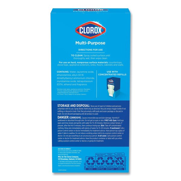Clorox Cleaners & Detergents, 20 fl oz (1.13 fl oz Refill) Bottle, Liquid 60160